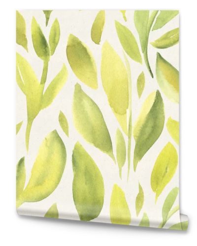 pattern with green leaves