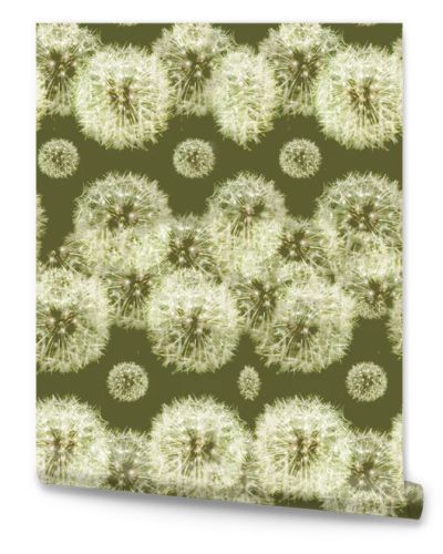 Seamless dandelions pattern illustration