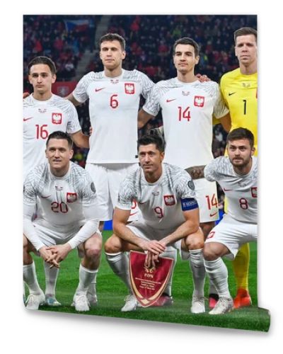 PRAGUE  CZECH REPUBLIC - MARCH 24  2023: Team of Poland before match. 