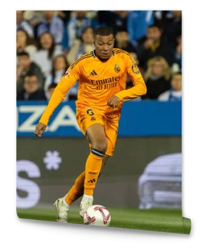 Madrid, Spain - November 24, 2024: League match between Leganes FC and Real Madrid played in Madrid. Real Madrid players. Orange jersey. League 2024 2025. European football champions