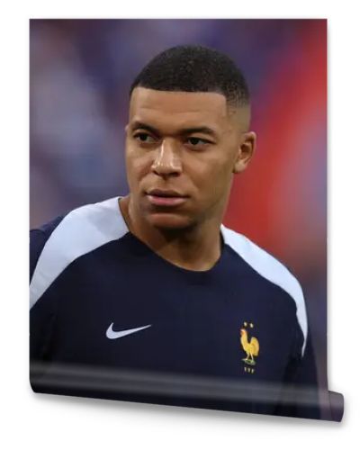 Munich , Germany 09.07.2024: Kylian Mbappe of France during warm-up before  the UEFA EURO 2024 semi-finals, football match between Spain vs France at Munich Football Allianz Arena