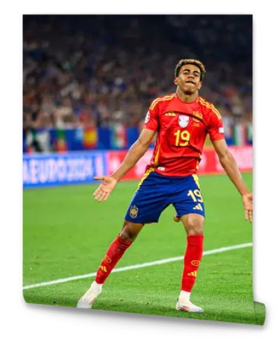 GELSENKIRCHEN, GERMANY - 20 JUNE, 2024: Lamine Yamal, The football match of EURO 2024 Spain vs. Italy at Veltins Arena