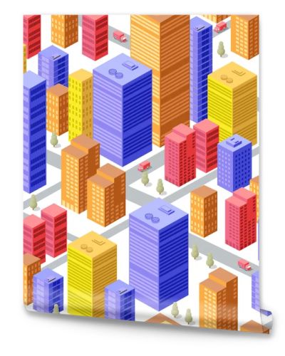 isometric seamless town