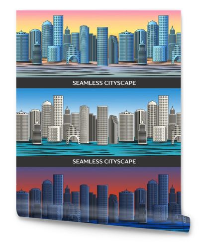 Seamless pattern with Cityscape