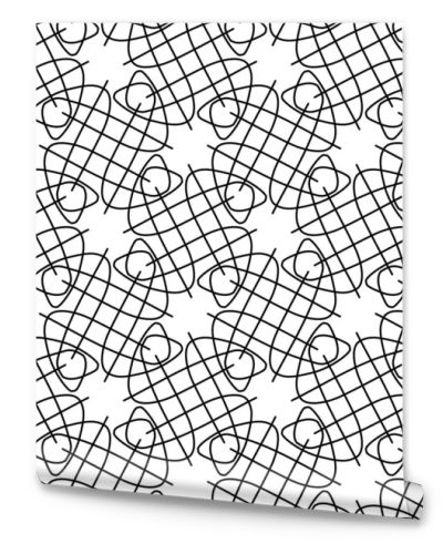 abstract black lines on white. minimalistic vector hand-drawn seamless pattern. simple elements for coloring