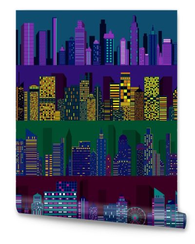 Seamless skyscraper building pattern