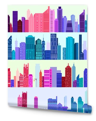 Seamless skyscraper building pattern