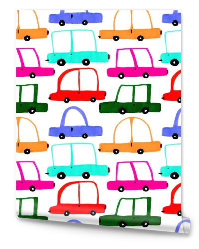 Car seamless pattern. Illustration for fabric und textile design, wallpaper, wrapping, surface design, decoration.