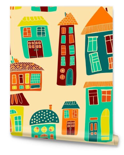 Houses seamless pattern