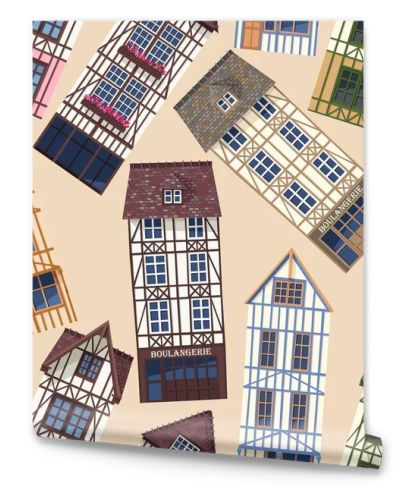 Old town seamless pattern