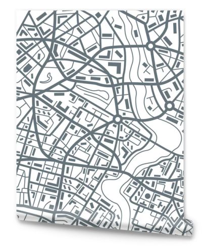 City map abstract seamless pattern - Illustration