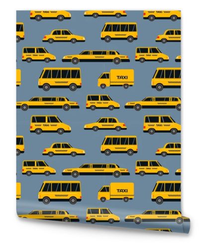 Yellow taxi vector illustration.