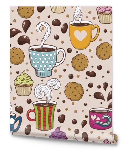 Coffee seamless pattern