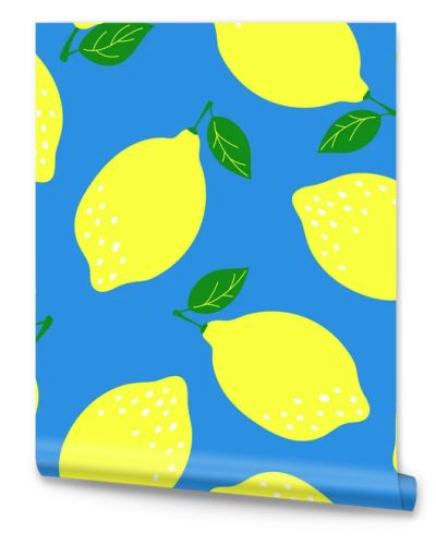 Lemon fruit seamless pattern. Fashion design. Food print for kit
