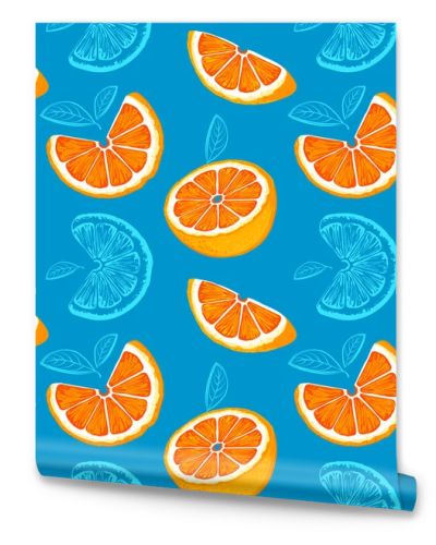 Grapefruit seamless pattern. Sketch grapefruites. Citrus fruit background. Elements for menu, greeting cards, wrapping paper, cosmetics packaging, posters etc
