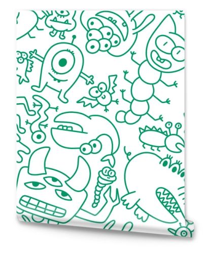 Kids seamless aliens and monsters pattern for fabrics and textiles and packaging and wrapping paper and notebooks. High quality photo