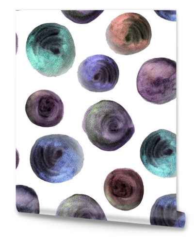 Abstract dark stains with metallic effect watercolor seamless pattern. Template for decorating designs and illustrations.