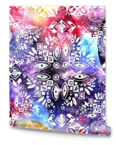 Hand drawn watercolor illustration space.