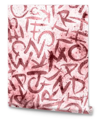 Letters seamless pattern. Fashion hand drawn 