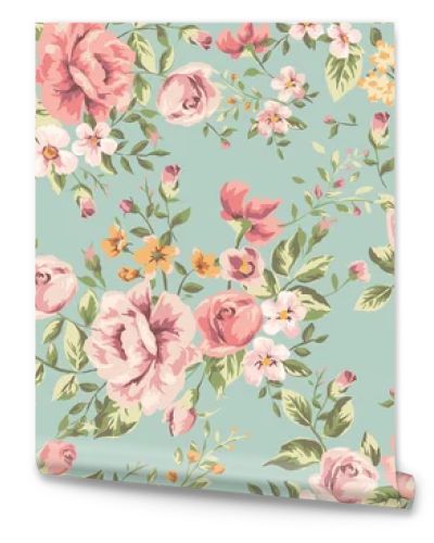 Classic wallpaper vintage flower pattern background