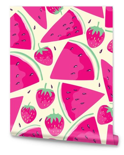 Watermelon slices seamless pattern