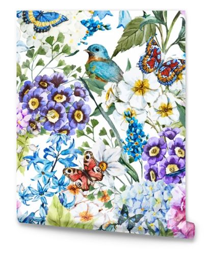 Watercolor floral pattern