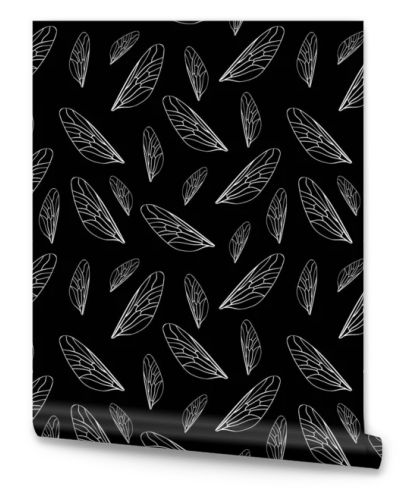 Mosquito wings dark seamless pattern