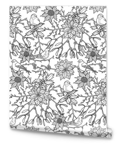 Winter Outline Seamless Pattern