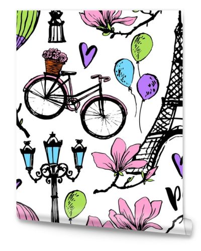 Vector illustration of paris pattern