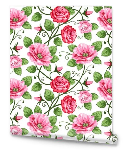 Seamless roses pattern