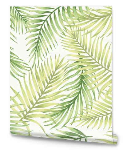 Seamless exotic pattern with tropical leaves