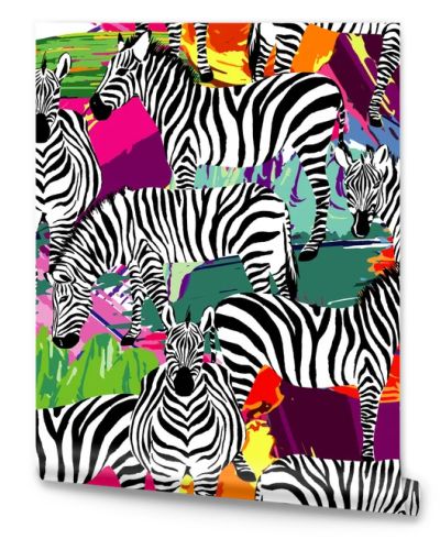 zebra black and white pattern, painting background