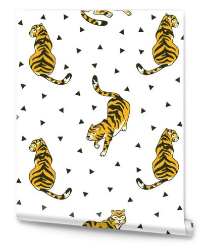  seamless pattern with tigers