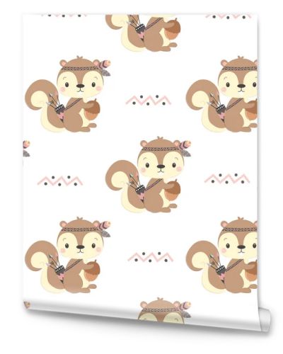 adorable animal illustration seamless pattern for kids project, fabric, scrapbooking, crafting, invitation and many more