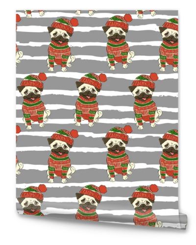 Christmas holidays seamless pattern