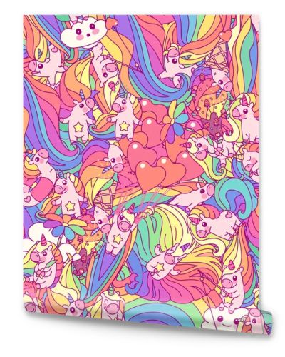 vector unicorn seamless pattern