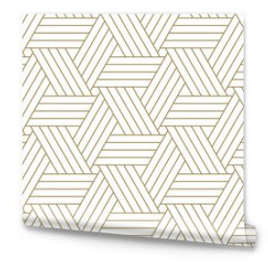 Nowoczesny prosty geometryczny wektor wzór z teksturą złotej linii na białym tle Jasna abstrakcyjna tapeta jasna płytka