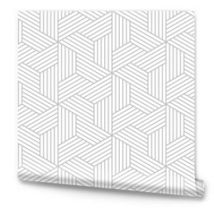 Abstrakcyjny wzór geometryczny z liniami w paski Bezszwowe tło wektor Biała i szara ozdoba Prosty projekt graficzny kraty