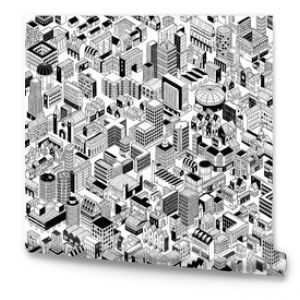 City Seamless Pattern Isometric