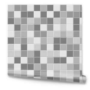 Gray ceramic tile seamless pattern. Vector background.