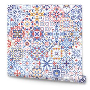 Seamless tiles background. Mosaic pattern for ceramic in dutch, portuguese, spanish, italian style.