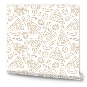 seamless restaurant, menu, italian pizza pattern- vector illustration