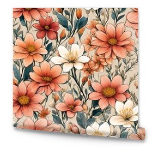 Flowers as a living wallpaper, a background that breathes freshness into the room.