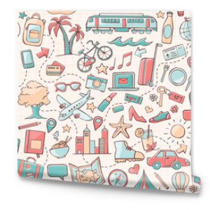 Travel seamless pattern