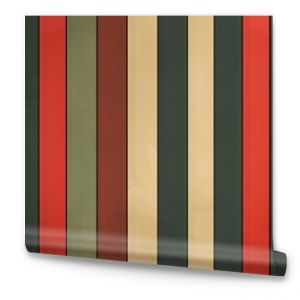 Red, green, and black stripes pattern on wallpaper