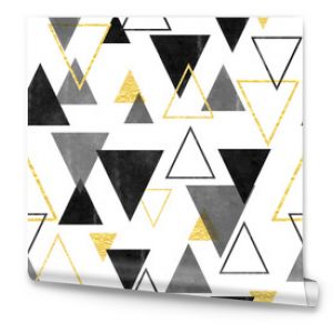 Seamless abstract trendy pattern with triangles. Geometric background.