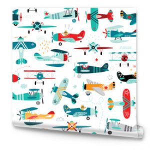 airplanes boys seamless pattern