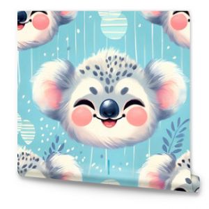 adorable cartoon koala pattern with happy expressions