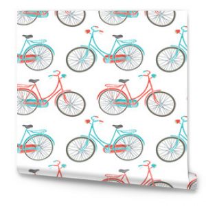 Bicycles seamless pattern