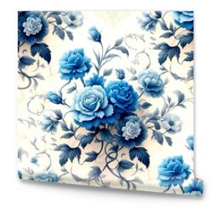 blue carnations on a white background